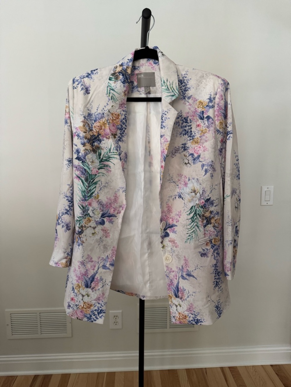 Floral Pastel Blazer - Multicolor Floral Print